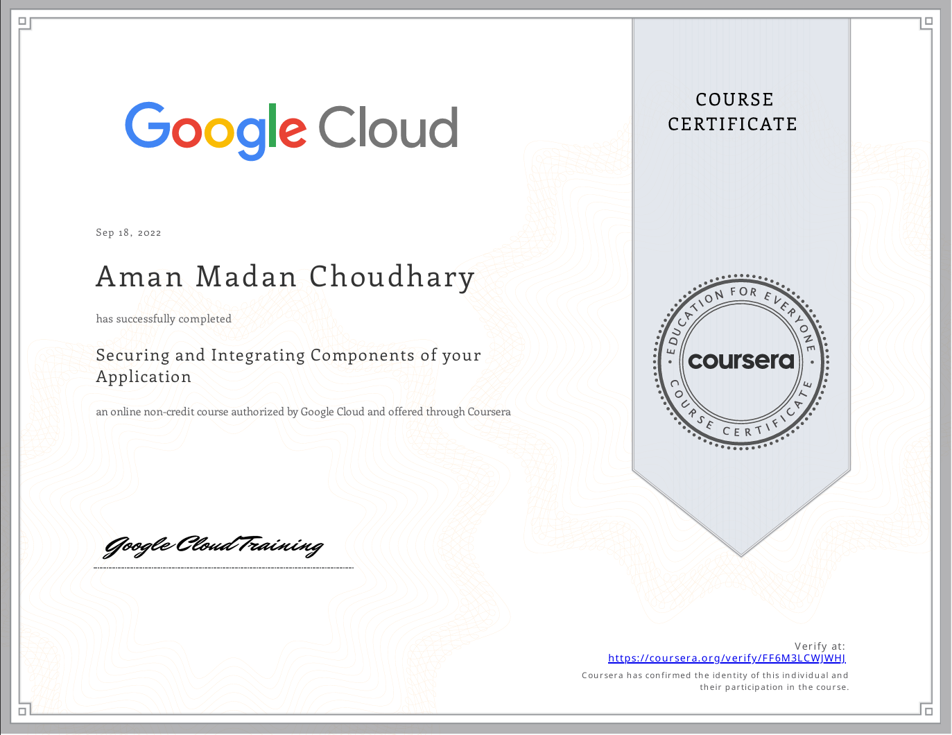 Certificate